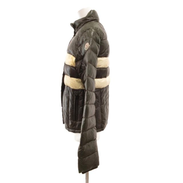 【中古】モンクレール MONCLER EVE イヴ ダウンジャケット ブルゾン ライン 2 白 ホワイト カーキ /JS ■GY18_2