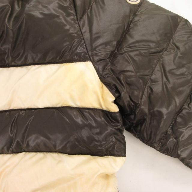 【中古】モンクレール MONCLER EVE イヴ ダウンジャケット ブルゾン ライン 2 白 ホワイト カーキ /JS ■GY18_5