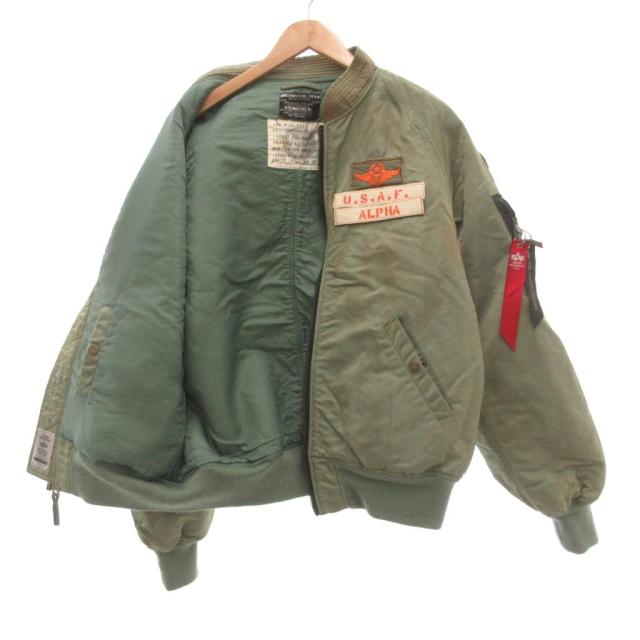 【中古】アルファ ALPHA 50周年不死化 アニバーサリーモデル 飛翔上衣 N-2B 中綿 ナイロン XL カーキ系 /UO
