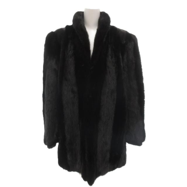 【中古】サガミンク SAGA MINK 金サガ ミンク ファーコート 毛皮 ミドル丈 15 ダークブラウン ■GY18 /TZ