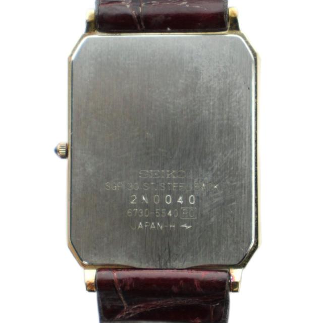 【中古】セイコー SEIKO ジャンク品 6730-5540 ドルチェ dolce 腕時計 ウォッチ クォーツ レザーベルト ゴールド色_1