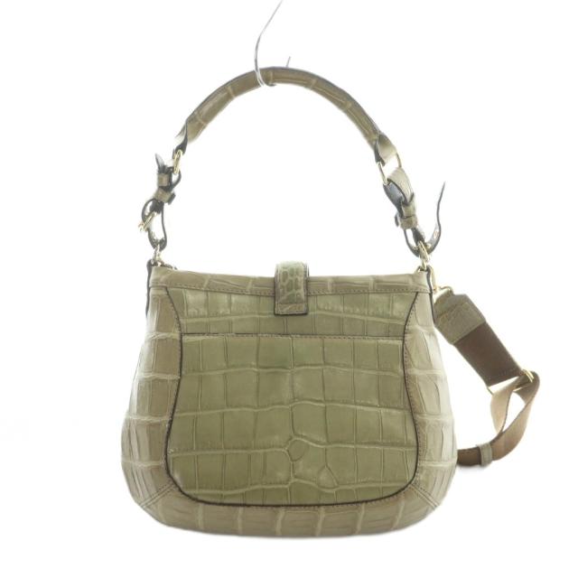 【中古】ADMJ アクセソワ Accessoires De Mademoiselle ハンド ショルダーバッグ 2WAY レザー クロコダイル レザー_1