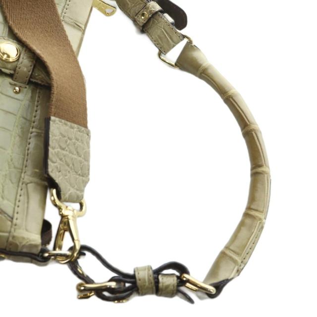 【中古】ADMJ アクセソワ Accessoires De Mademoiselle ハンド ショルダーバッグ 2WAY レザー クロコダイル レザー_2