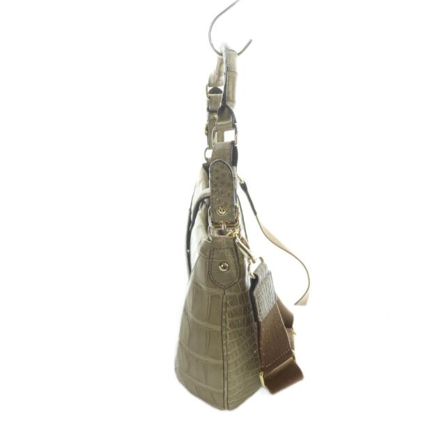 【中古】ADMJ アクセソワ Accessoires De Mademoiselle ハンド ショルダーバッグ 2WAY レザー クロコダイル レザー_3