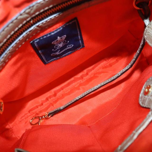 【中古】ADMJ アクセソワ Accessoires De Mademoiselle ハンド ショルダーバッグ 2WAY レザー クロコダイル レザー_6