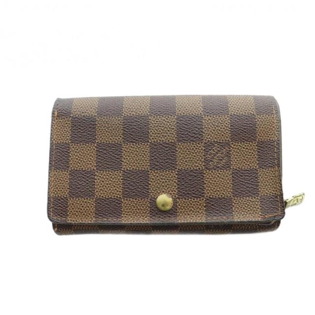 【中古】ルイヴィトン LOUIS VUITTON N61730 ポルトモネ･ビエトレゾール 二つ折り財布 ウォレット ロゴ ダミエ PVC