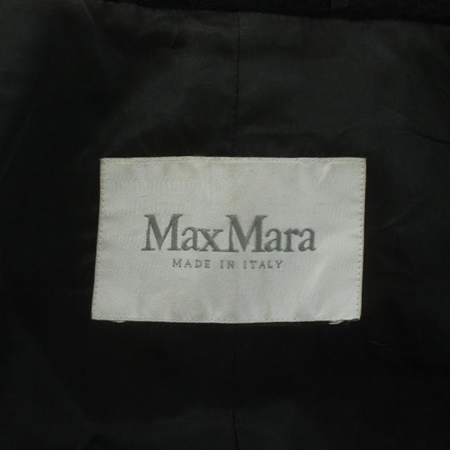 【中古】マックスマーラ リアルト フーデット コート ガウン ベルテッド アウター ウール カシミヤ アルパカ 40 黒_6
