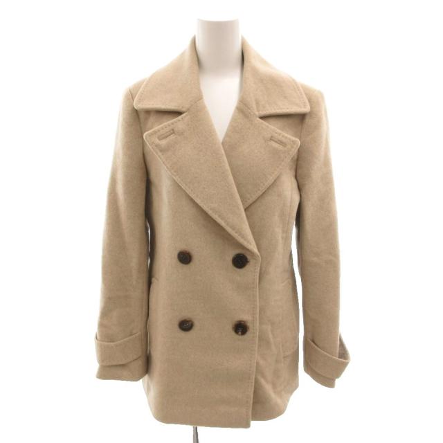 【中古】ダーマコレクション Loro Piana ピーコート ジャケット カシミア100％ ショート ダブル 9AR ベージュ