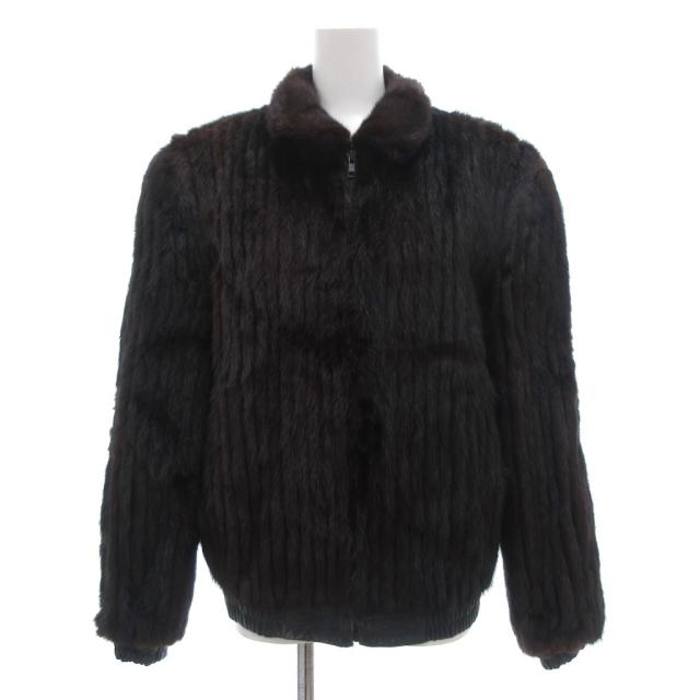 【中古】ノーブランド ファージャケット 毛皮 ミンク M ダークブラウン /UO ■GY18 レディース