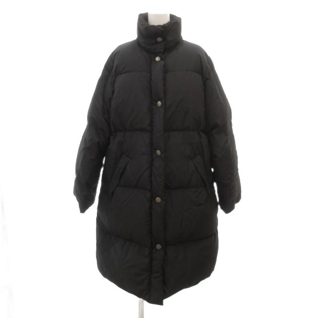【中古】マックスマーラ ウィークエンドライン MAX MARA WEEKEND LINE ボリューム ダウンコート ロング 42 黒