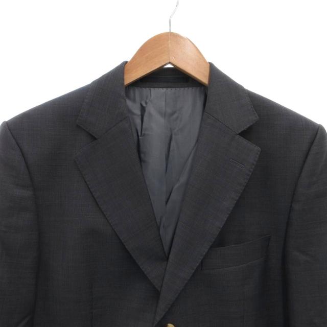 【中古】ヒューゴボス HUGO BOSS セットアップ スーツ ビジネス ジャケット パンツ ウール 52 グレー /FF ■GY18_5