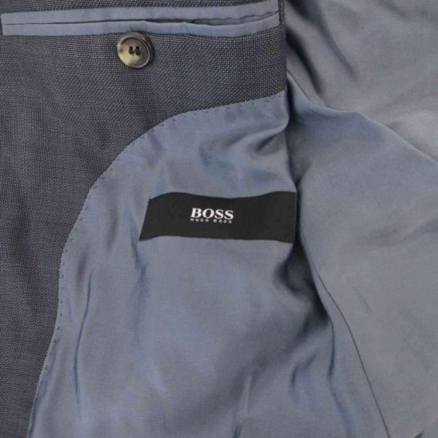 【中古】ヒューゴボス HUGO BOSS セットアップ スーツ ビジネス ジャケット パンツ ウール 52 グレー /FF ■GY18_6