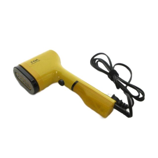 【中古】T-FAL 純然たる受けが良い PURE POP DT2026J0 御召しものスチーマー 突っ支い棒型 家電 ロゴタイプ 動くこと見さだめる済 黄 黄色