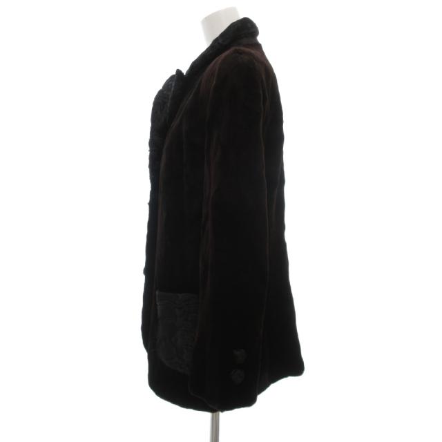 【中古】カルヴェン Saga Mink ROYAL 金サガ ロイヤル ファーコート 毛皮 シェアードミンク スワカラ切替 F_2