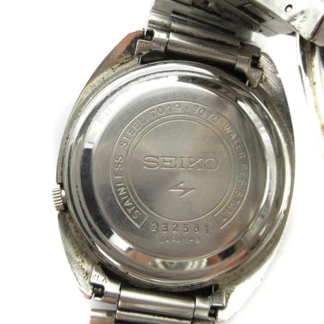 【中古】セイコー SEIKO 5 ACTUS アクタス 7019-7070 腕時計 ヴィンテージ アンティーク 自動巻き 黒文字盤 21石_1