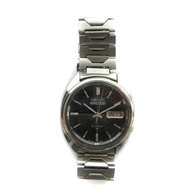 【中古】セイコー SEIKO 5 ACTUS アクタス 7019-7070 腕時計 ヴィンテージ アンティーク 自動巻き 黒文字盤 21石_2