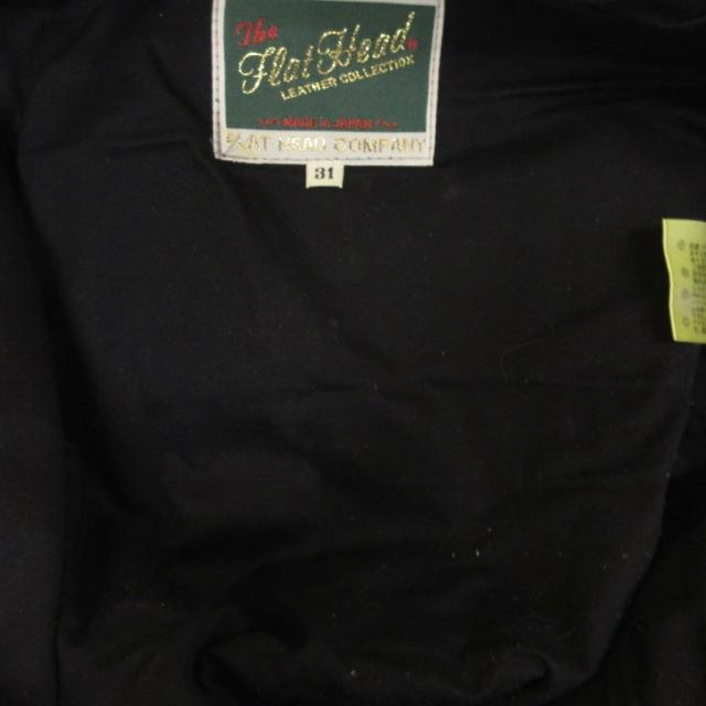 【中古】ザ フラットヘッド THE FLAT HEAD 3007D レザーパンツ ディアスキン 鹿革 31 ダークブラウン /UO ■GY18_6