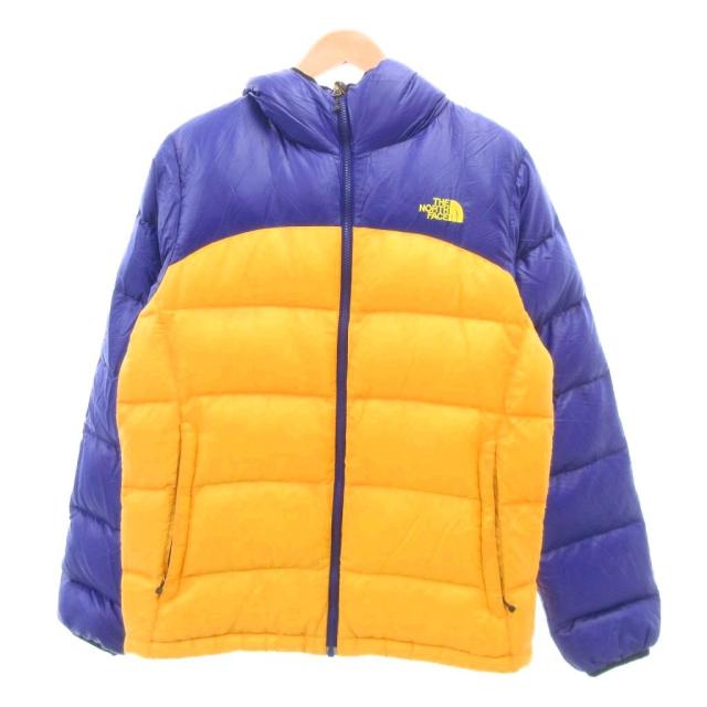 【中古】ザノースフェイス THE NORTH FACE ND18950 アコンカグア フーディー ダウンジャケット ナイロン ロゴ M 黄