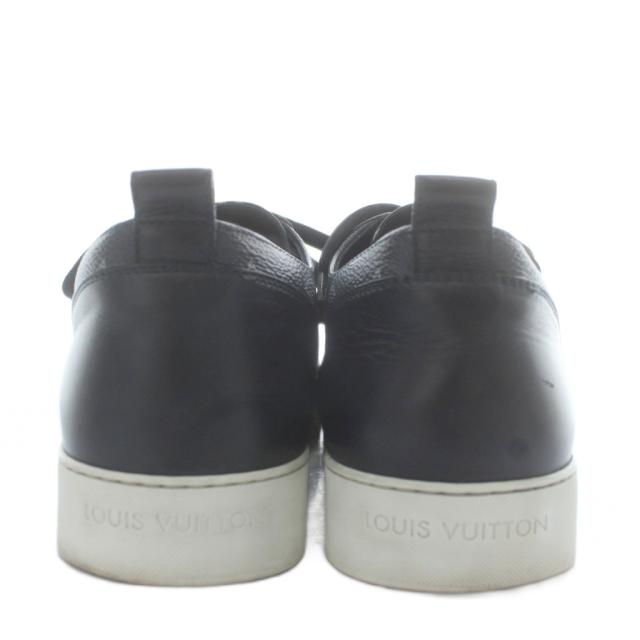 【中古】LOUIS VUITTON マッチアップライン モノグラム エクリプス スニーカー PVC ローカット ロゴ 7.5 26.5cm 黒_4