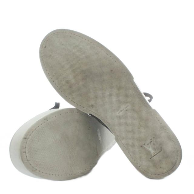【中古】LOUIS VUITTON マッチアップライン モノグラム エクリプス スニーカー PVC ローカット ロゴ 7.5 26.5cm 黒_5