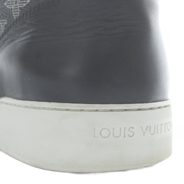 【中古】LOUIS VUITTON マッチアップライン モノグラム エクリプス スニーカー PVC ローカット ロゴ 7.5 26.5cm 黒_8