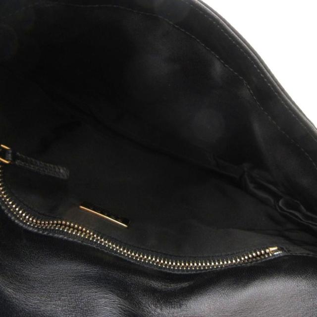 【中古】プラダ PRADA ワンショルダー バッグ 肩掛け ナイロン レザー トライアングル 三角 ロゴプレート 黒 ブラック_5