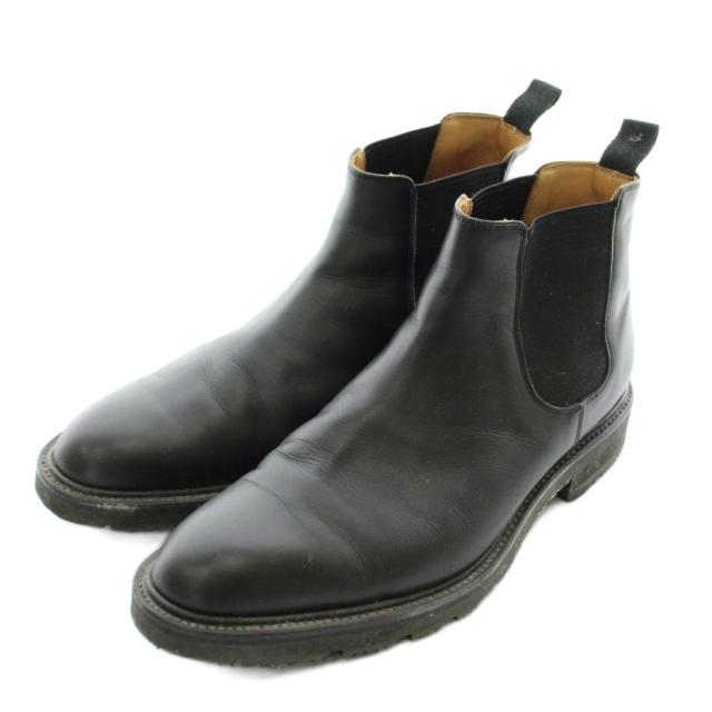 【中古】リーガル REGAL サイドゴアブーツ レザー ショート 25.5?p 黒 ブラック /XZ ■GY18 メンズ