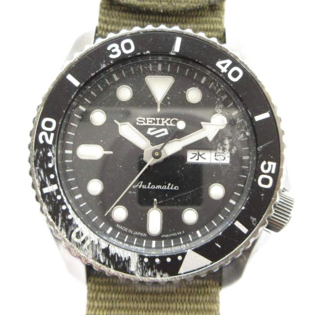 【中古】セイコー SEIKO 4R36-07G0 5 Sports ファイブスポーツ ジャンク品 腕時計 ウォッチ 自動巻き 黒文字盤 黒