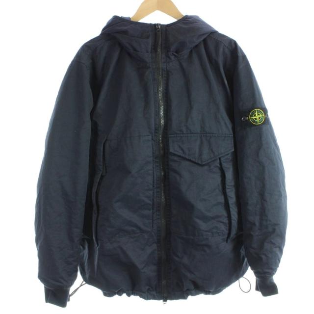 【中古】ストーンアイランド STONE ISLAND OPAQUE NYLON TWILL DOWN ダウンジャケット XL 紺 ネイビー 771541421