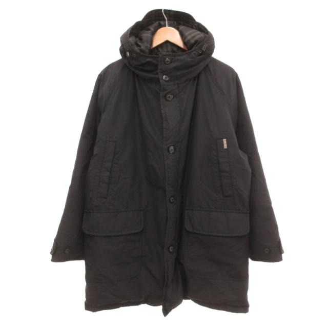 【中古】バーバリー ロンドン BURBERRY LONDON ダウンコート ジャケット リバーシブル フード チェック柄 M グレー