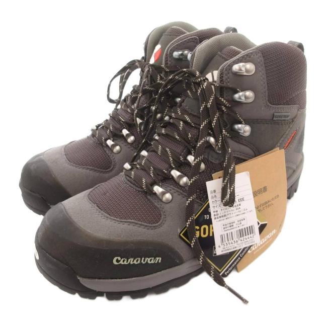 【中古】未使用品 CARAVAN キャラバン タグ付き トレッキングシューズ ハイカットスニーカー GORE-TEX 25.5cm