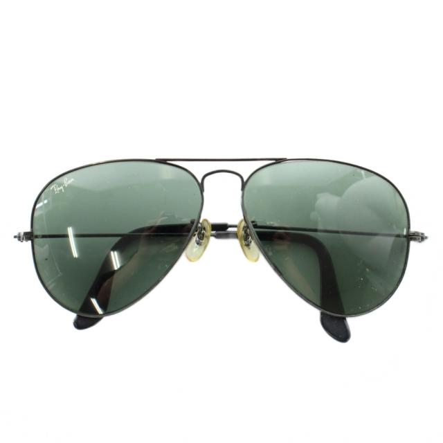 【中古】レイバン RAY BAN B&L アビエーター AVIATOR 眼鏡 サングラス メタルフレーム ティアドロップ 黒