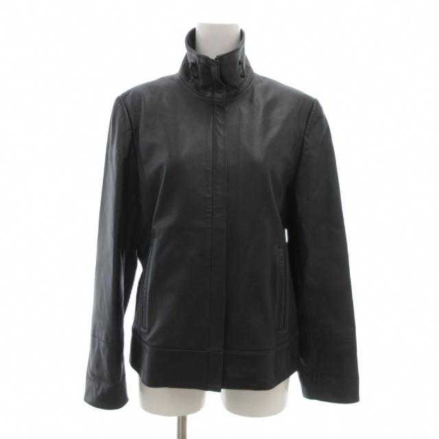 【中古】バルマン BALMAIN レザージャケット シングルライダース ラムスキン 羊革 11 黒 ブラック /UO ■GY18