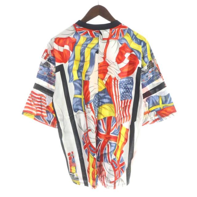 【中古】ヴェルサーチジーンズ Tシャツ 半袖 シュヴァルツブルク＝ルードルシュタット侯国紋章 総柄 L 黒 白_1