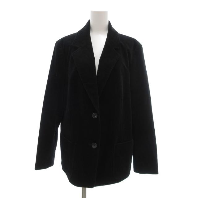 【中古】バーバリー ロンドン BURBERRY LONDON テーラードジャケット コーデュロイ 裏地ノバチェック 15 黒