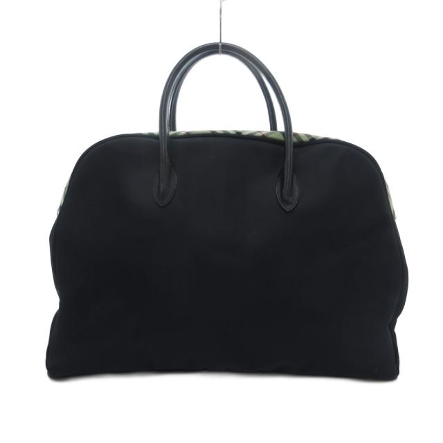 【中古】バーバリーズ Burberrys ボストンバッグ ナイロン ノバチェック 黒 ブラック /NU ■GY18 メンズ レディース_1