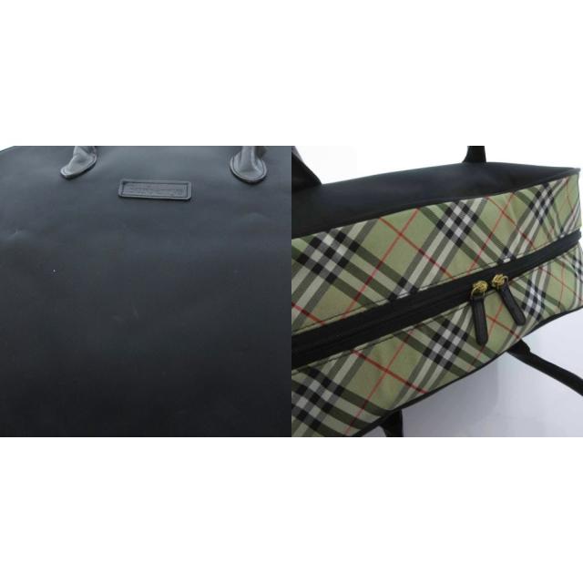 【中古】バーバリーズ Burberrys ボストンバッグ ナイロン ノバチェック 黒 ブラック /NU ■GY18 メンズ レディース_8