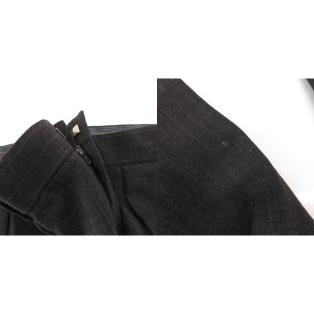 【中古】バーバリー ロンドン シングルスーツ セットアップ ジャケット パンツ ウール 背抜き AB6 グレー_8