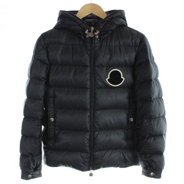 【中古】モンクレール MONCLER SASSIERE サシエール ダウンジャケット フード ワッペンロゴ 0 XS 黒 F20911A20500