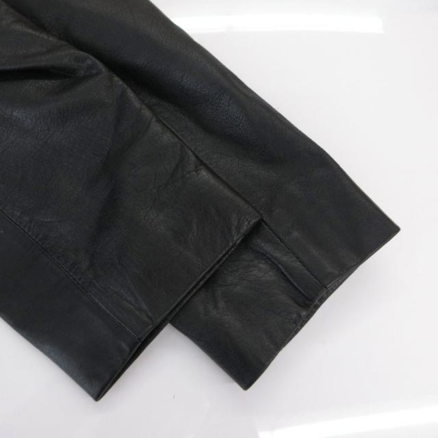 【中古】タケオキクチ TAKEO KIKUCHI テーラードジャケット 3 レザー 牛革 シングル 黒 ブラック /NU ■GY18 メンズ_4