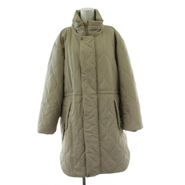 【中古】ズッカ zucca プリマロフト primaloft ロングコート ひょうたんキルト ドローコード スタンドカラー