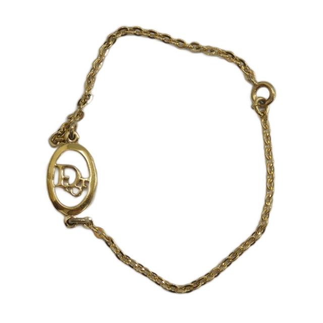 【中古】クリスチャンディオール Christian Dior ブレスレット アクセサリー バングル ロゴ ゴールド色 ■GY18 /MQ