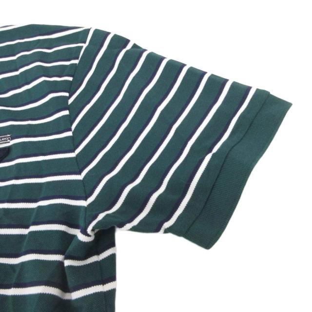 プラダ クロップド ポロシャツ コットンピケ ボーダー 三角 ワッペン 40 緑 中古】プラダ PRADA クロップド ポロシャツ コットンピケ 半袖
