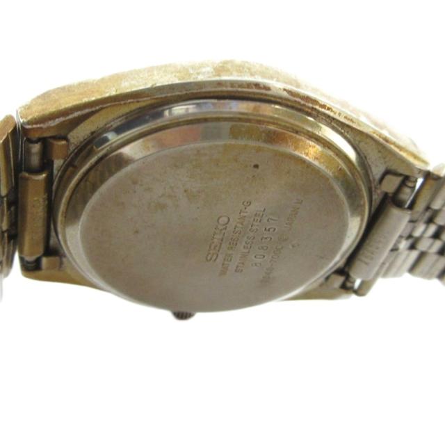 【中古】セイコー タイプ2 7546-700C 腕時計 ウォッチ クォーツ デイデイト 純正ブレス オレンジ文字盤 金色_5