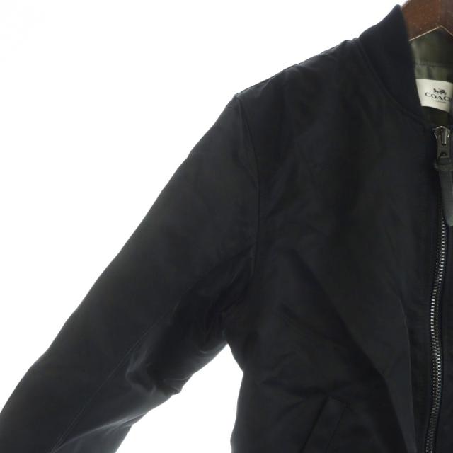 【中古】コーチ職 COACH F26795 飛翔上衣 MA-1 ナイロン 上衣 ジップアップ 長袖 総裏地 黒 黒いこと