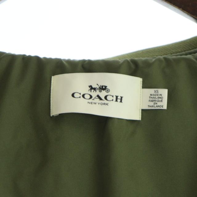 【中古】コーチ職 COACH F26795 飛翔上衣 MA-1 ナイロン 上衣 ジップアップ 長袖 総裏地 黒 黒いこと