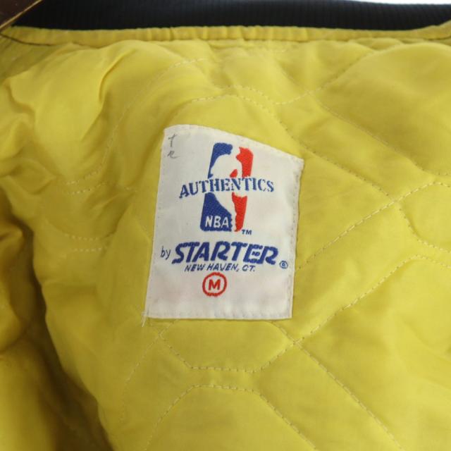 【中古】90s NBA STARTER USA製 レイカーズ Lakers ブルゾン 長袖 シングル 総裏地 M 黒 ブラック ■GY18 /MQ_5