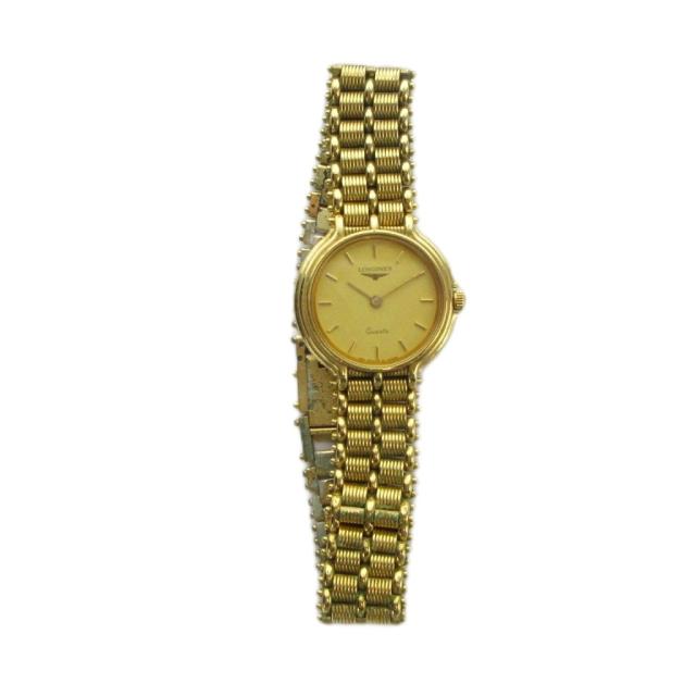 【中古】ロンジン LONGINES 腕時計 クォーツ ウォッチ ロゴ ゴールド色 ■GY18 /MQ レディース_1
