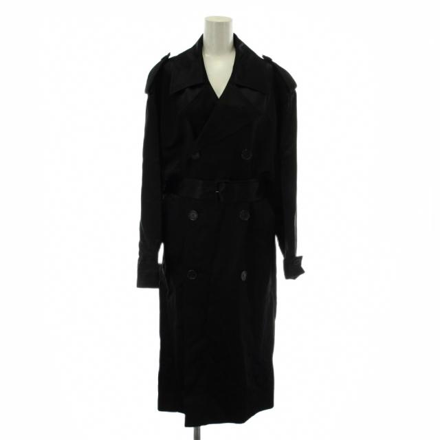 中古】SAINT LAURENT PARIS トレンチコート アウター サテン ロング 総