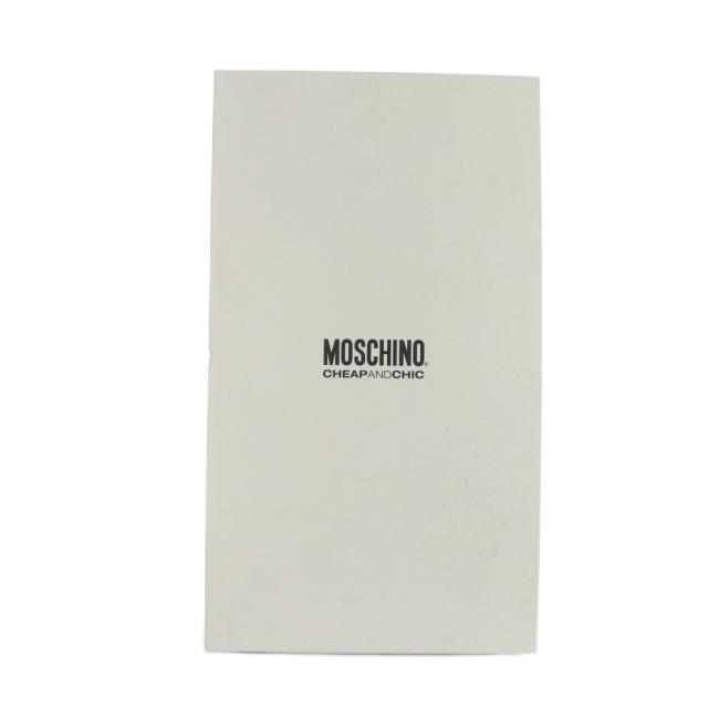 【中古】モスキーノチープアンドシック MOSCHINO CHEAP AND CHIC ロングブーツ スエード ロゴ ラウンドトゥ_6
